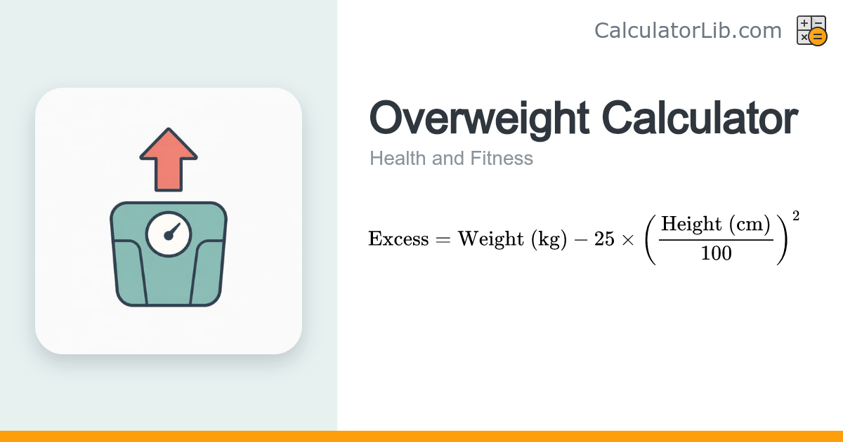 Overweight Calculator – Excess Weight Over Normal BMI - CalculatorLib