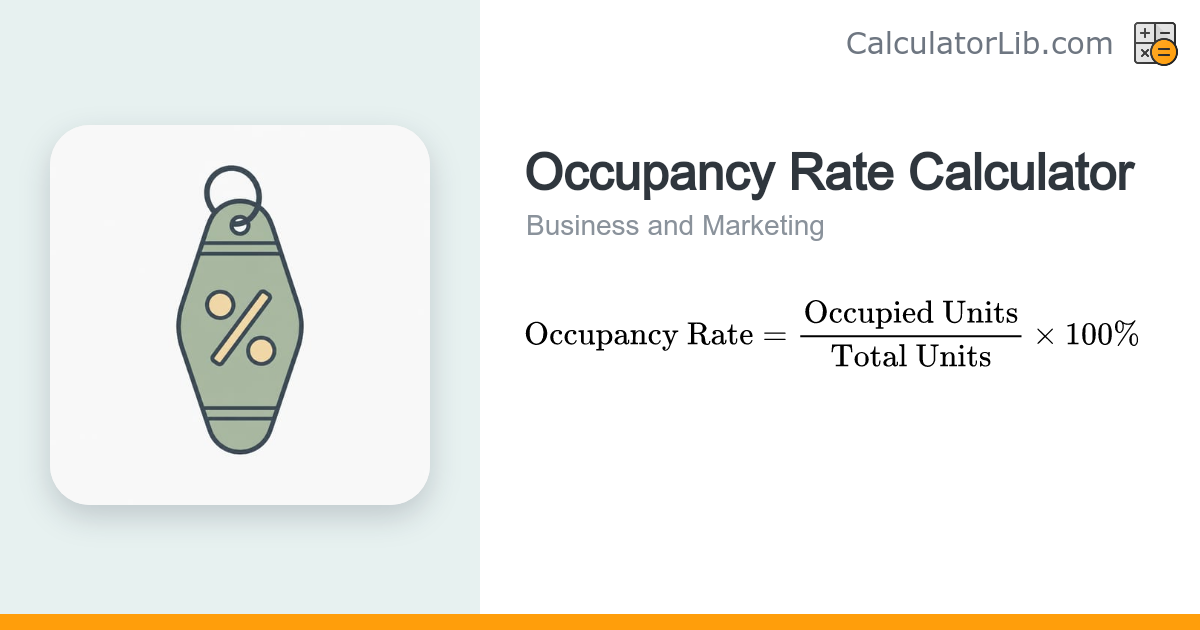 Occupancy Rate Calculator – Occupied vs Available % - CalculatorLib