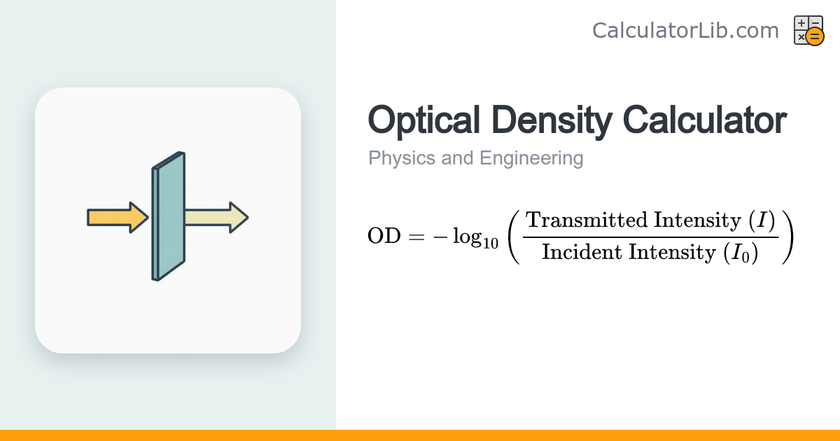Optical Density Calculator | OD & Transmittance - CalculatorLib