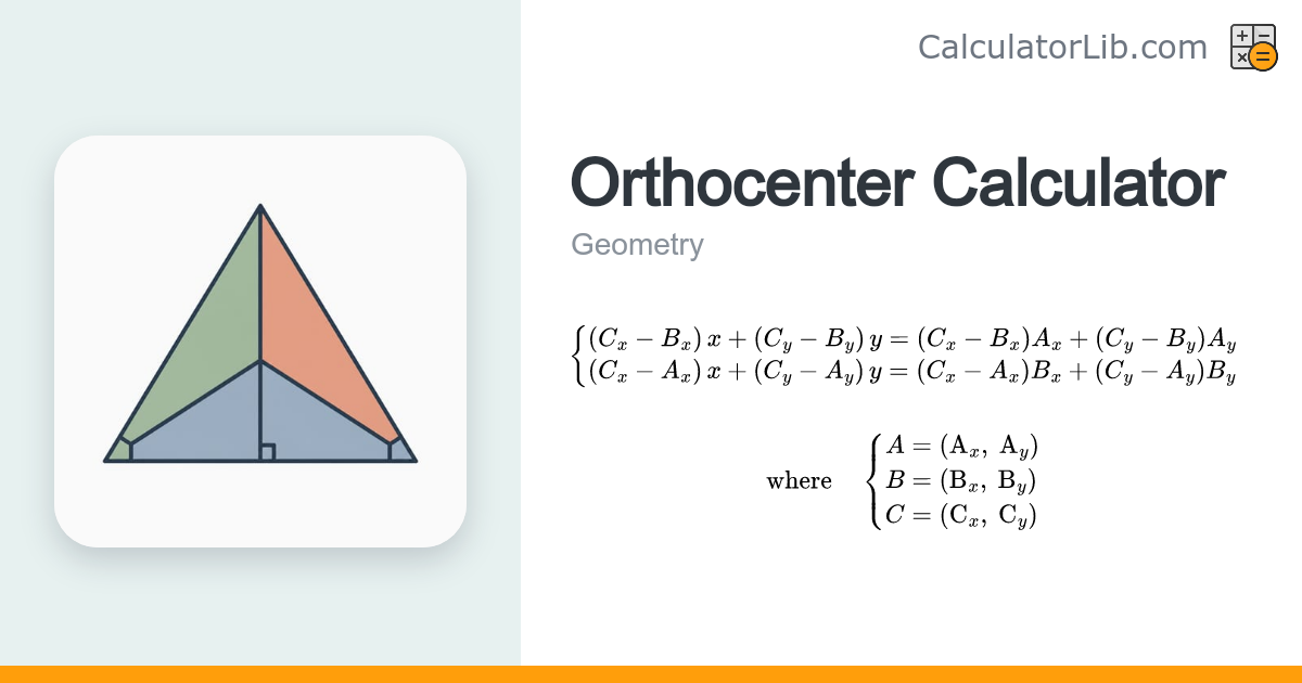 Orthocenter Calculator — Triangle Altitudes - CalculatorLib