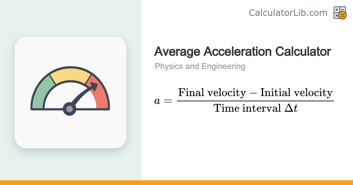 Average Acceleration Calculator (m/s²) - CalculatorLib