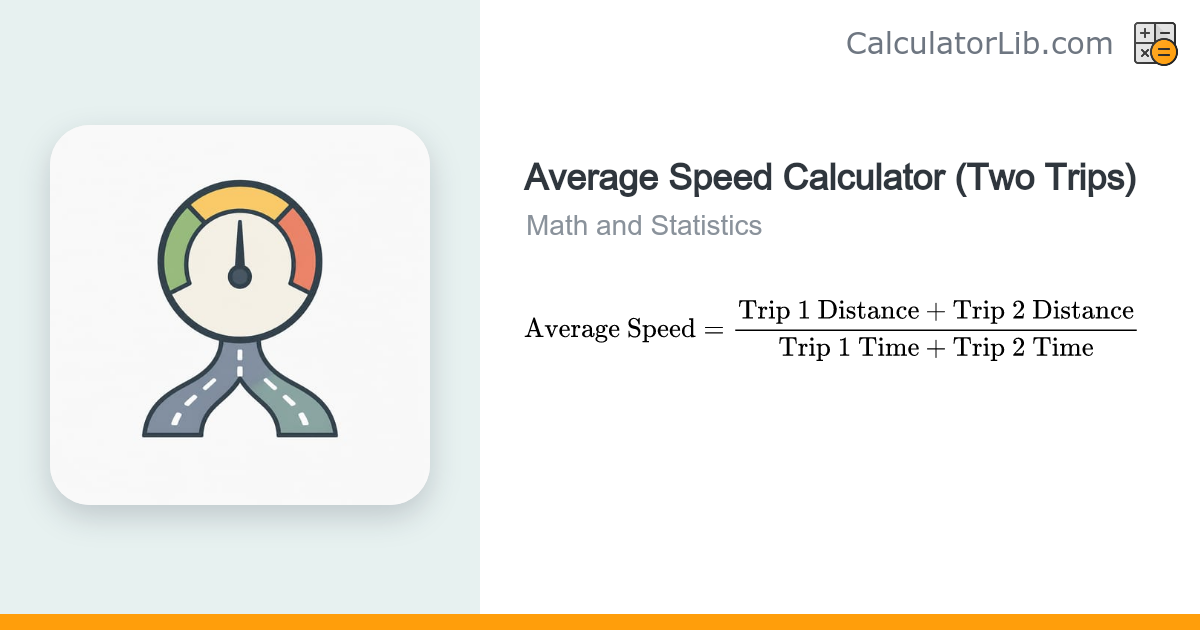 Average Speed Calculator — Total Distance / Total Time - CalculatorLib