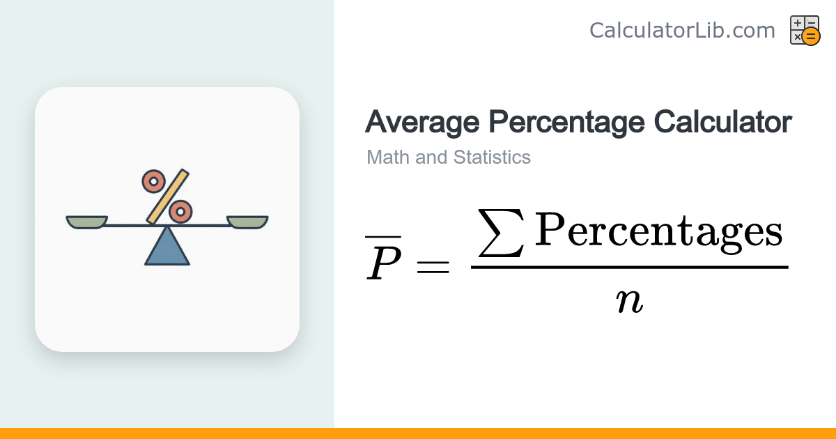 Average Percentage Calculator | Weighted & Simple Mean - CalculatorLib