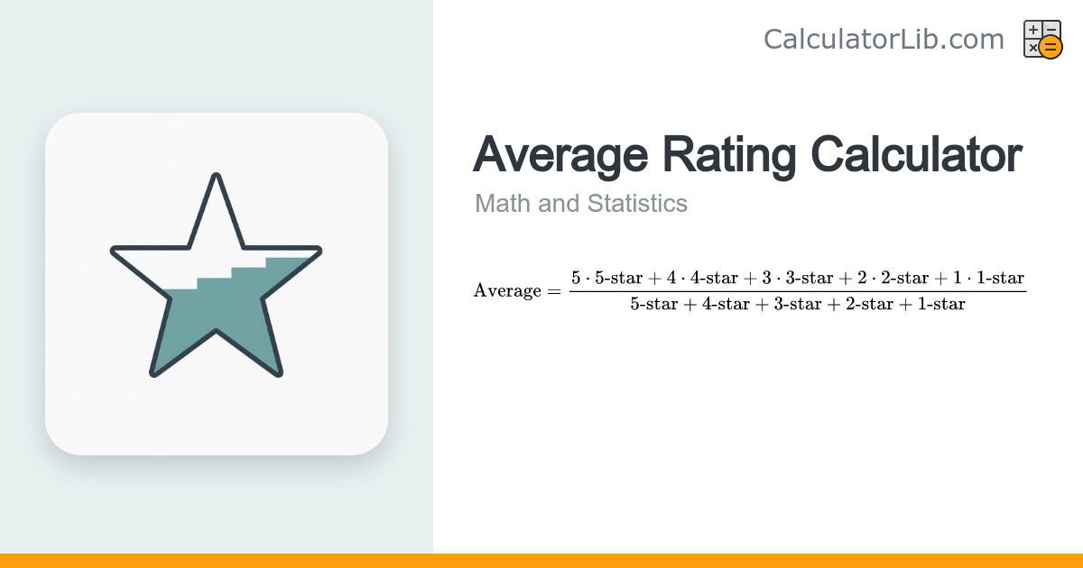 Average Rating Calculator - Star Review Score - CalculatorLib