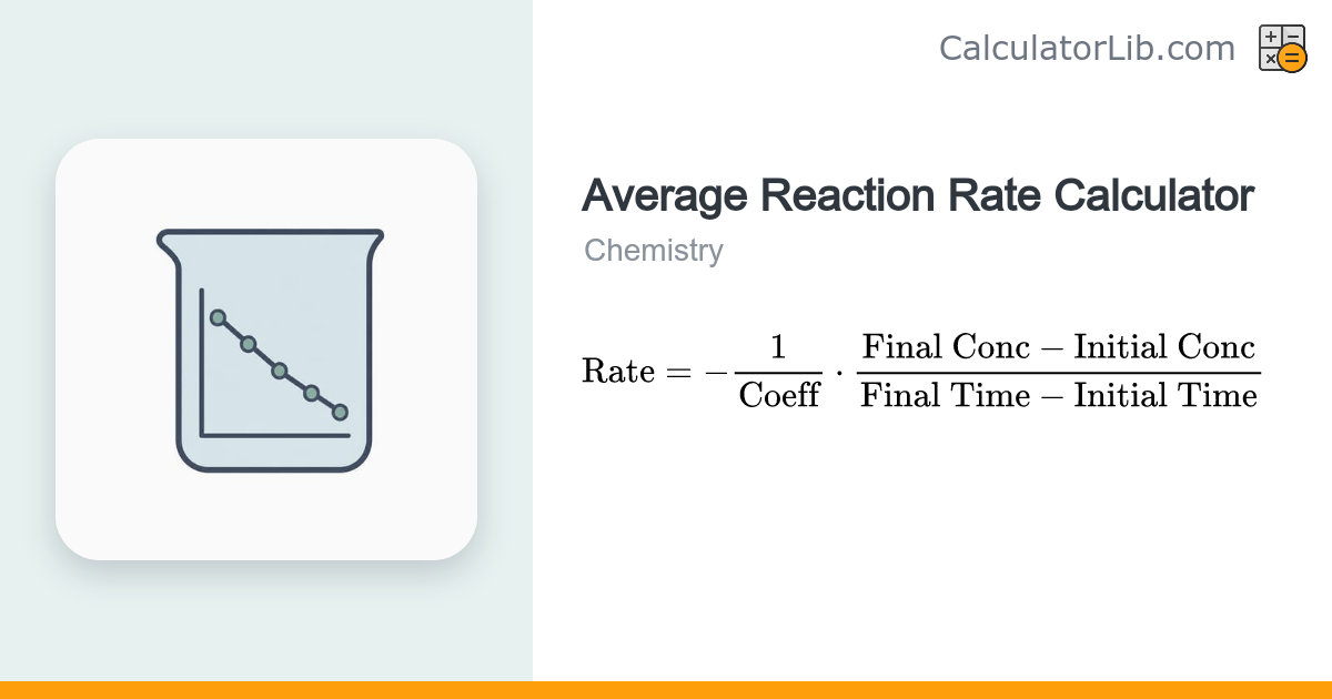 Average Reaction Rate Calculator | Chemistry - CalculatorLib