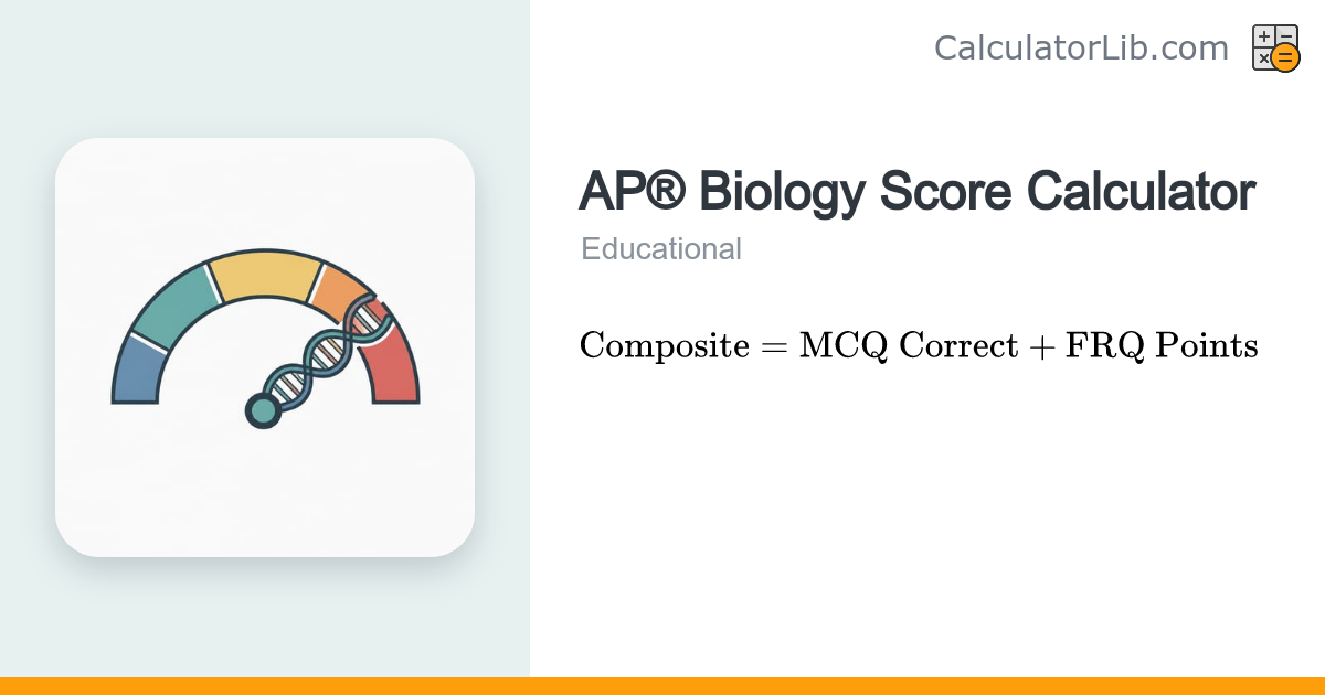 AP® Biology Score Calculator (1–5 Predictor) - CalculatorLib