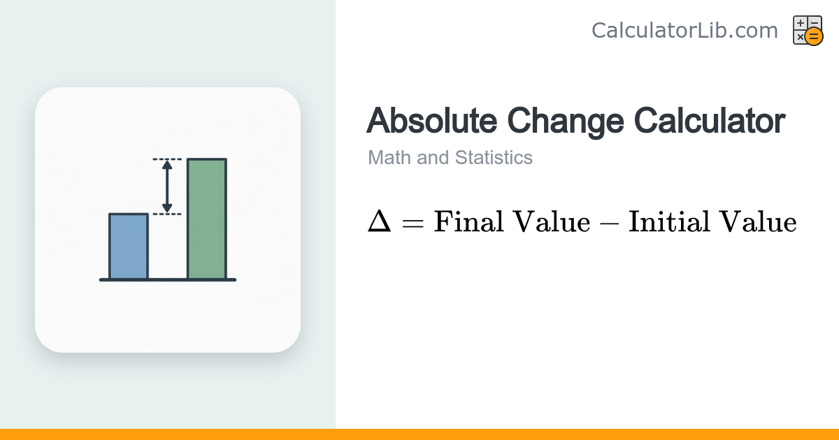 Absolute Change Calculator — Final Minus Initial - CalculatorLib