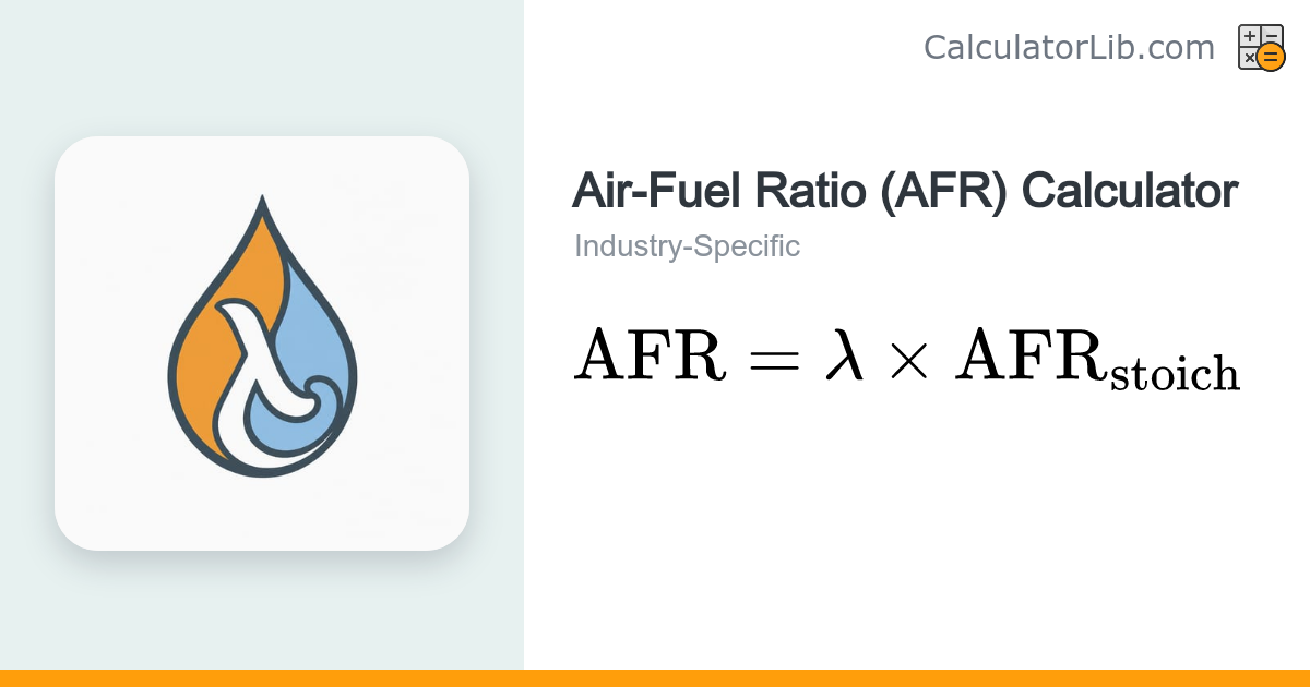 Air-Fuel Ratio Calculator | AFR from Lambda - CalculatorLib