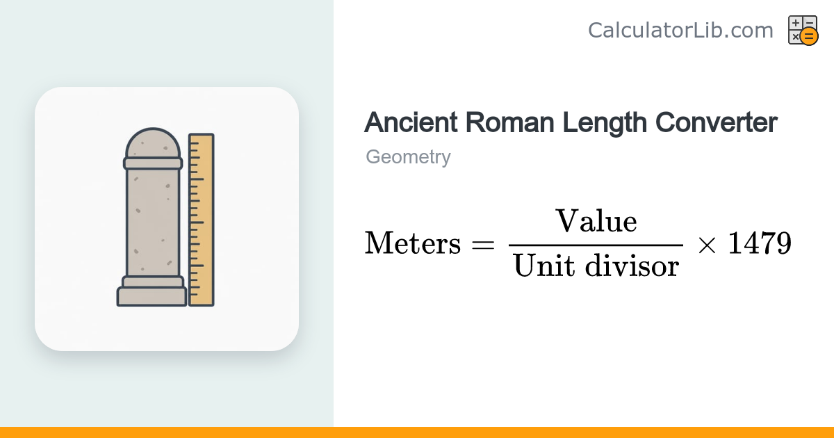 Ancient Roman Length Converter | Roman Mile, Passus, Feet - CalculatorLib