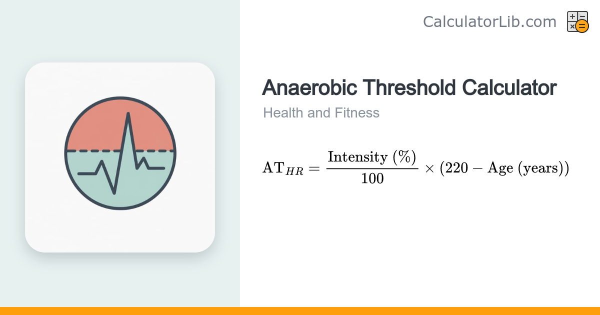 Anaerobic Threshold Heart Rate Calculator - CalculatorLib