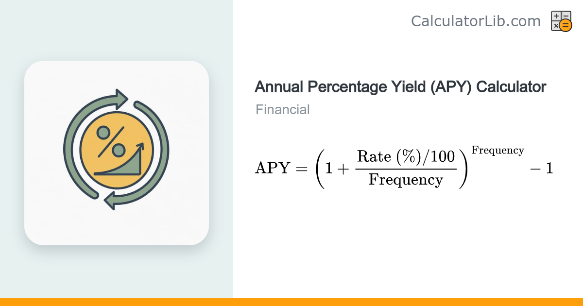 APY Calculator – Annual Percentage Yield - CalculatorLib