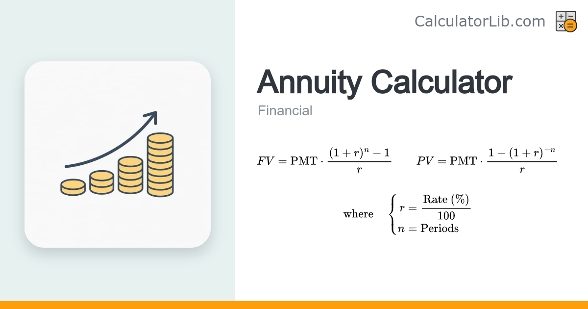 Annuity Calculator — Future & Present Value - CalculatorLib