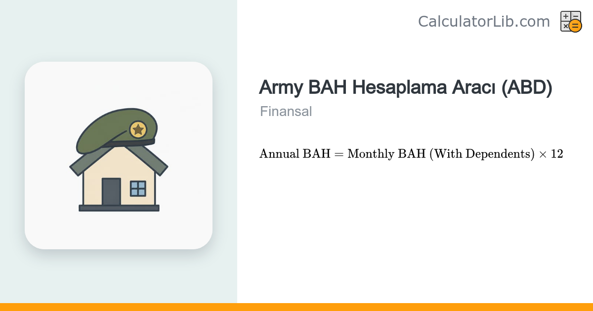 Army BAH Hesaplama Aracı (ABD Konut Yardımı – Basic Allowance for ...