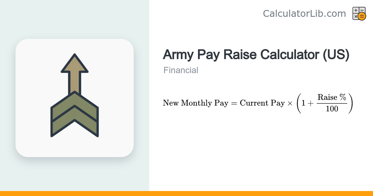Army Pay Raise Calculator (Annual COLA Adjustment) - CalculatorLib