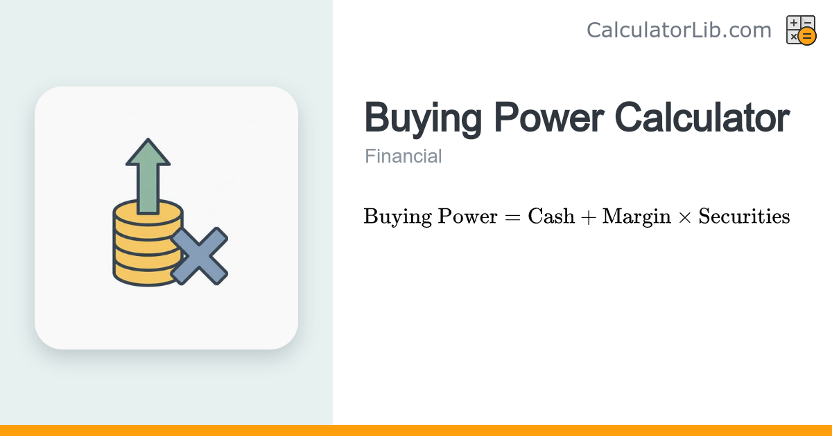 Buying Power Calculator | Margin Account Tool - CalculatorLib