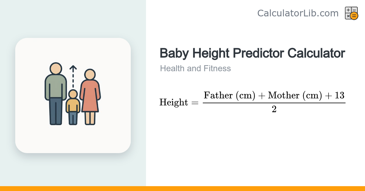 Baby Height Predictor Calculator (Mid-Parental) - CalculatorLib