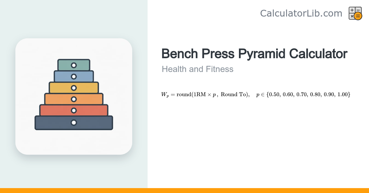 Bench Press Pyramid Calculator | 1RM Set Weights - CalculatorLib