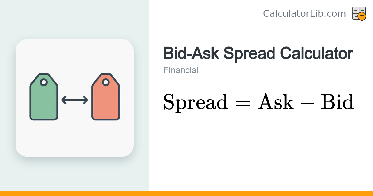 Bid-Ask Spread Calculator | Spread & Percentage - CalculatorLib