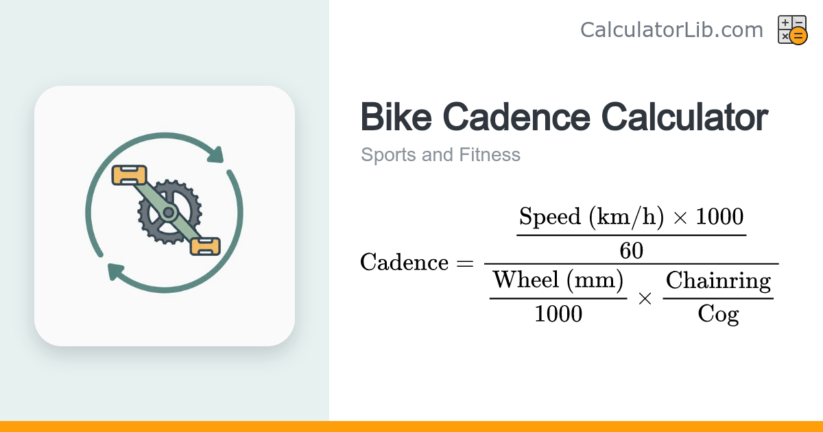 Bike Cadence Calculator — Pedal RPM from Speed & Gearing - CalculatorLib