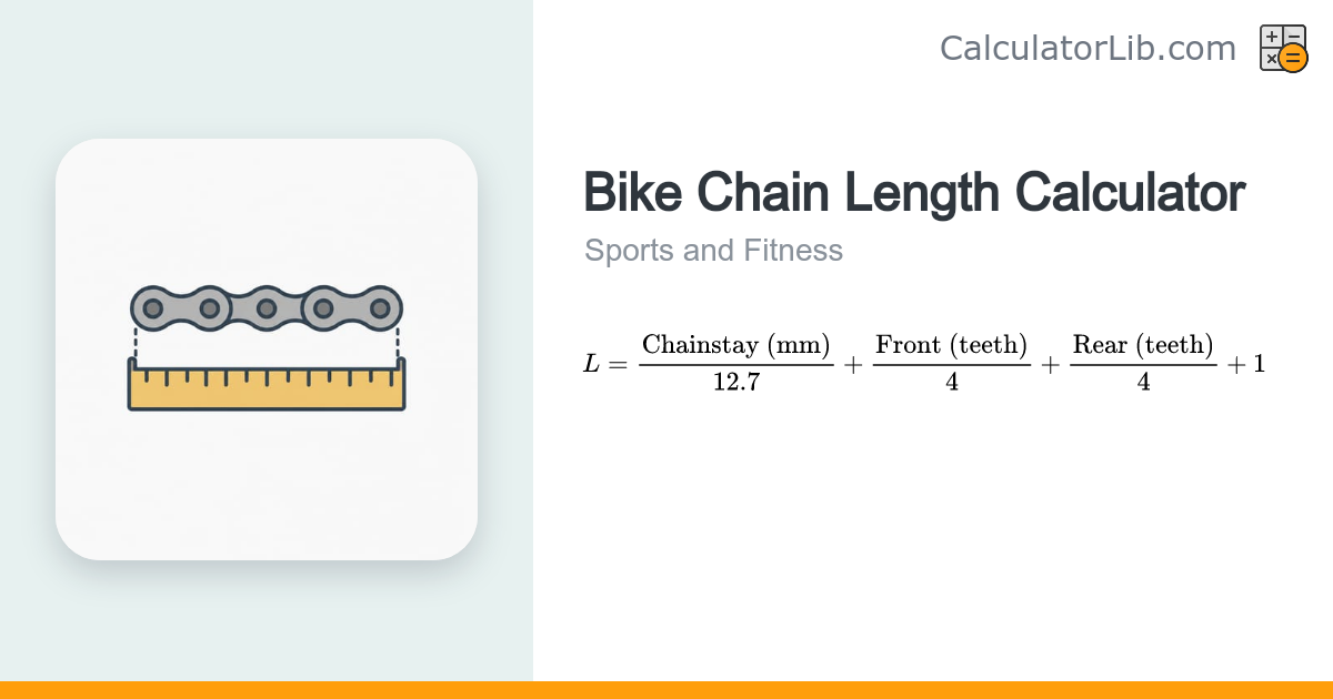 Bike Chain Length Calculator – Rigid Equation - CalculatorLib