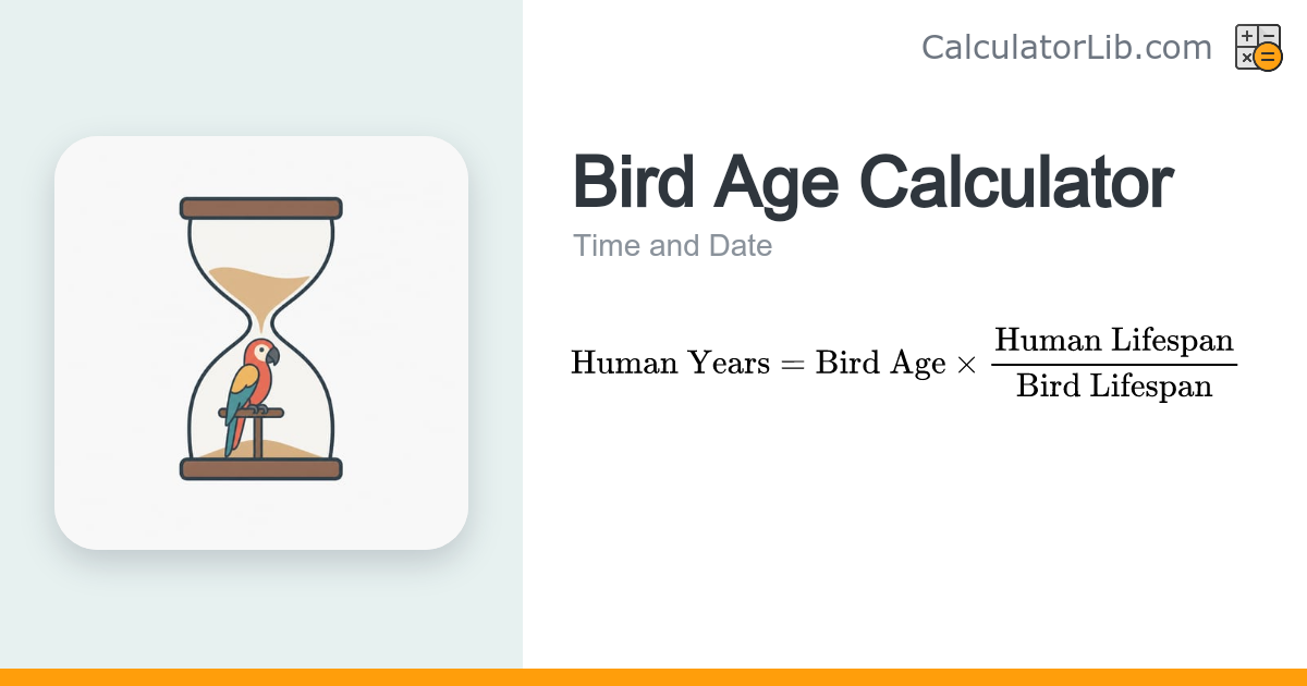 Bird Age Calculator – Convert Bird Years to Human Years - CalculatorLib