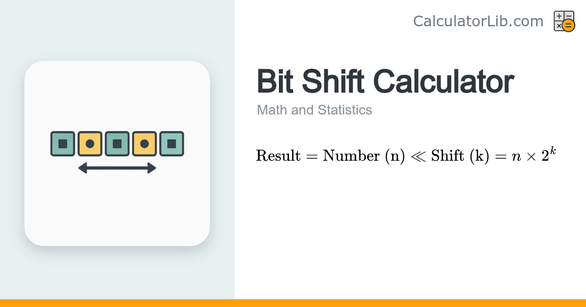 Bit Shift Calculator — Left & Right Shift - CalculatorLib