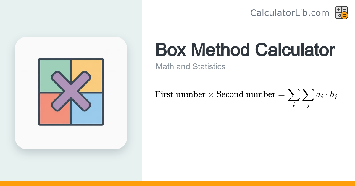 Box Method Multiplication Calculator - CalculatorLib