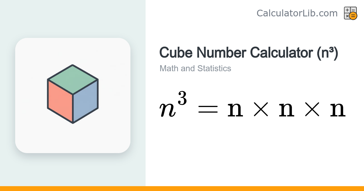 Cube Number Calculator (N³) — Calculate n Cubed - CalculatorLib