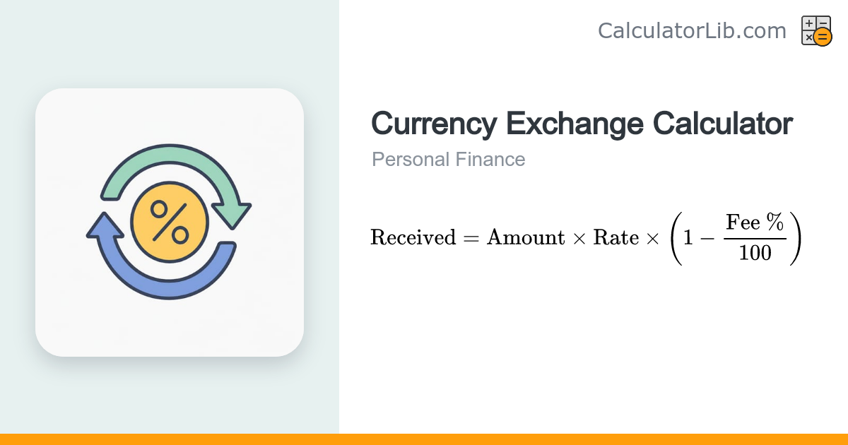 Currency Exchange Calculator (with Fee/Markup) - CalculatorLib