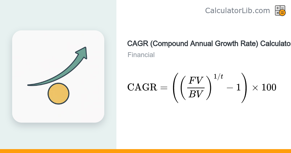 CAGR (Compound Annual Growth Rate) Calculator - CalculatorLib