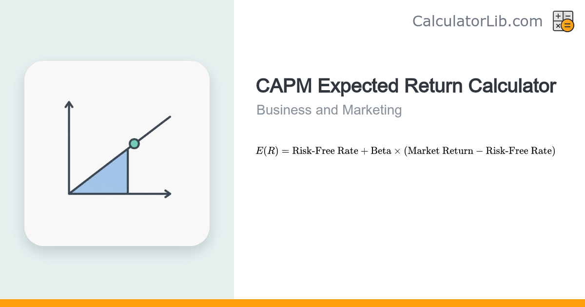 CAPM Expected Return Calculator | E(R) Formula Tool - CalculatorLib