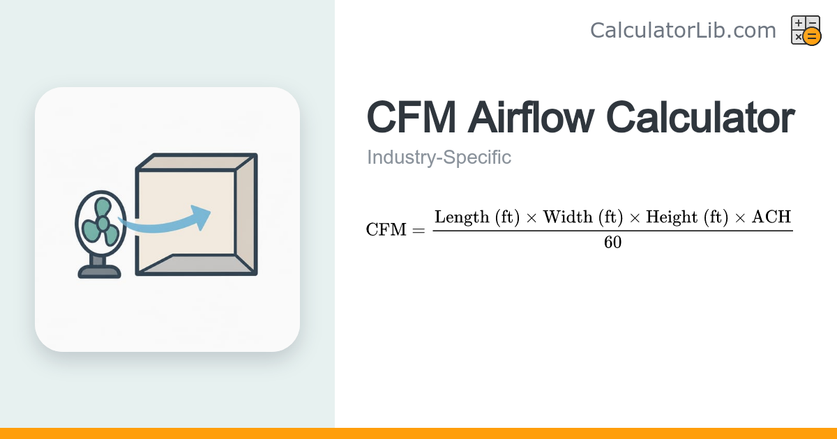 CFM Airflow Calculator (Room Ventilation) - CalculatorLib