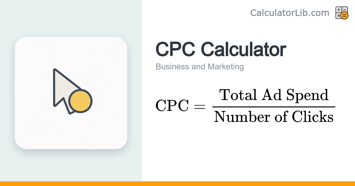 CPC Calculator – Cost Per Click from Ad Spend and Clicks - CalculatorLib