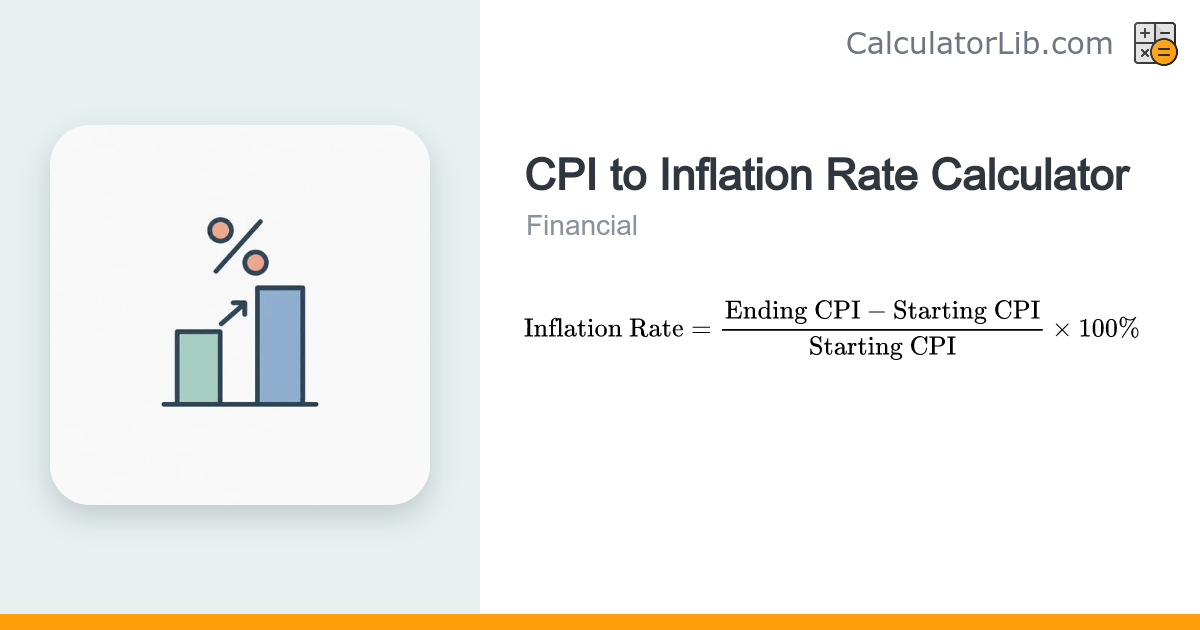 CPI to Inflation Rate Calculator | Rate Between Two CPI Values ...
