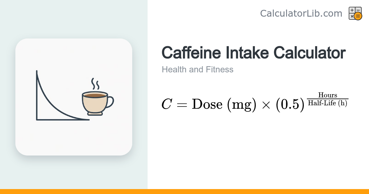 Caffeine Intake Calculator | Half-Life Estimator - CalculatorLib