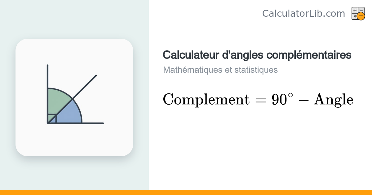 Calculateur d'angles complémentaires — trouver le complément à 90 ...