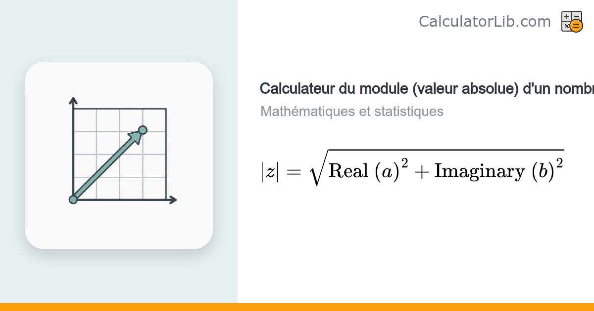 Calculateur du module (valeur absolue) d'un nombre complexe - CalculatorLib