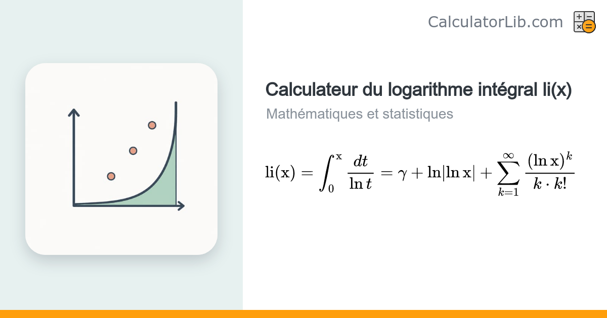 Calculateur du logarithme intégral li(x) | Théorie des nombres ...