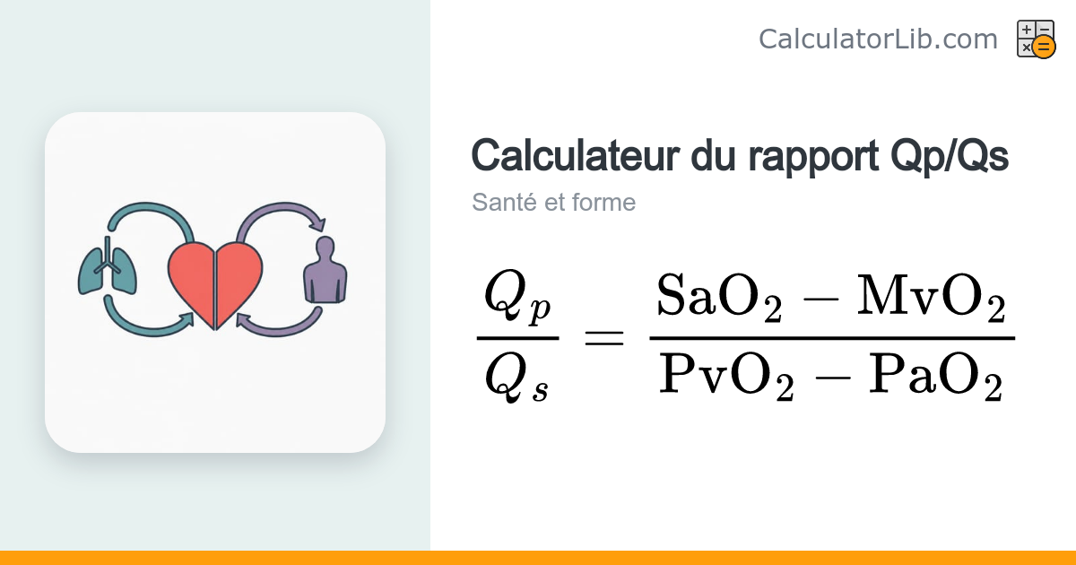 Calculateur du rapport Qp/Qs | Estimation du shunt cardiaque ...