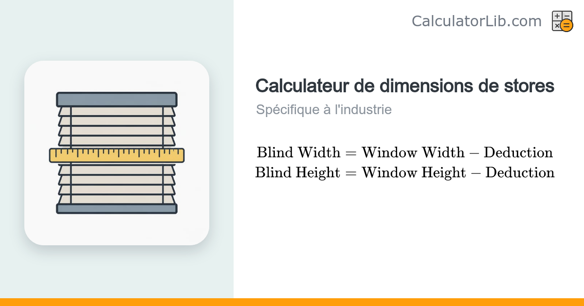 Calculateur de dimensions de stores | Pose en applique ou en tableau ...