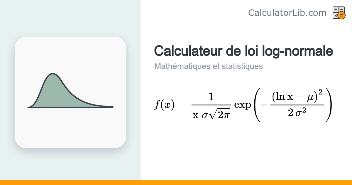 Calculateur de loi log-normale (densité et probabilités cumulées ...