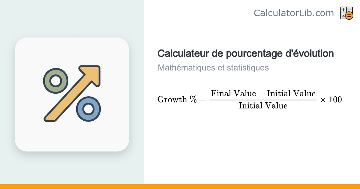 Calculateur de Pourcentage d'Évolution – Calculer la Variation en ...