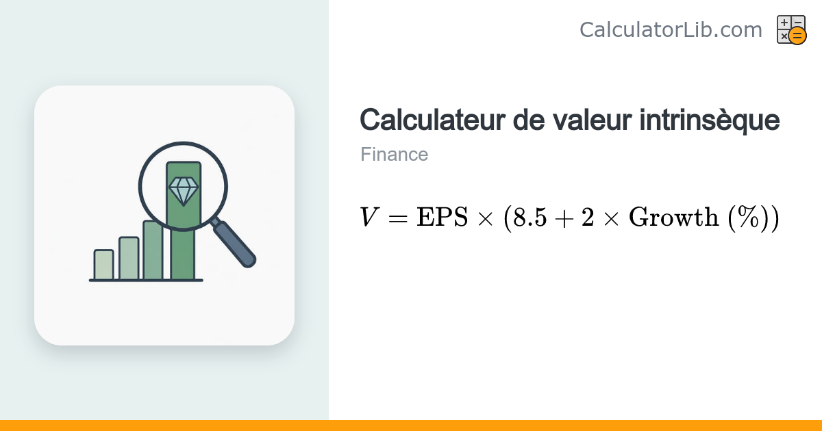 Calculateur de valeur intrinsèque — Formule de Graham - CalculatorLib