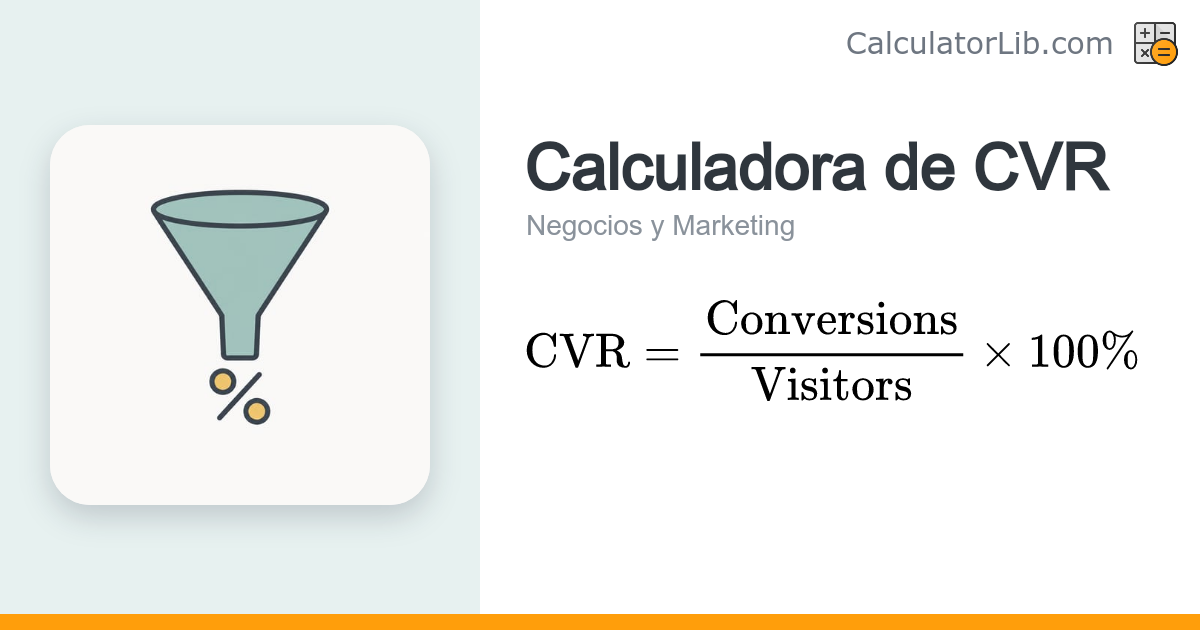 Calculadora de CVR – Calcula tu tasa de conversión (%) - CalculatorLib