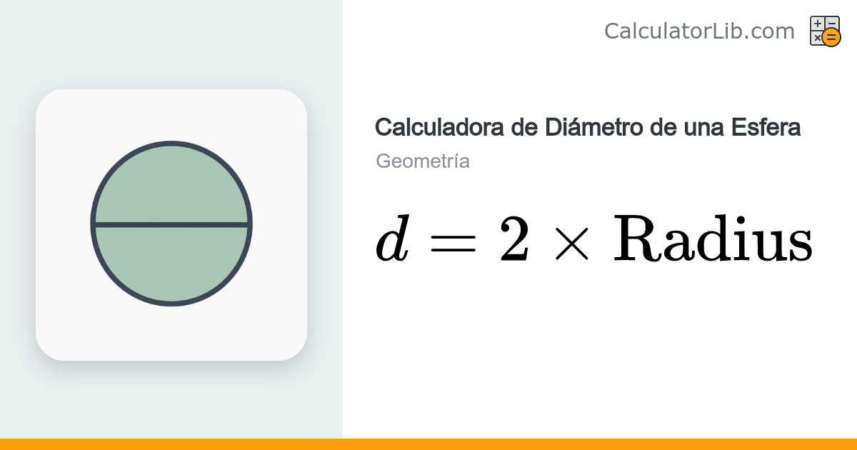 Calculadora de Diámetro de una Esfera – Diámetro a partir del Radio ...