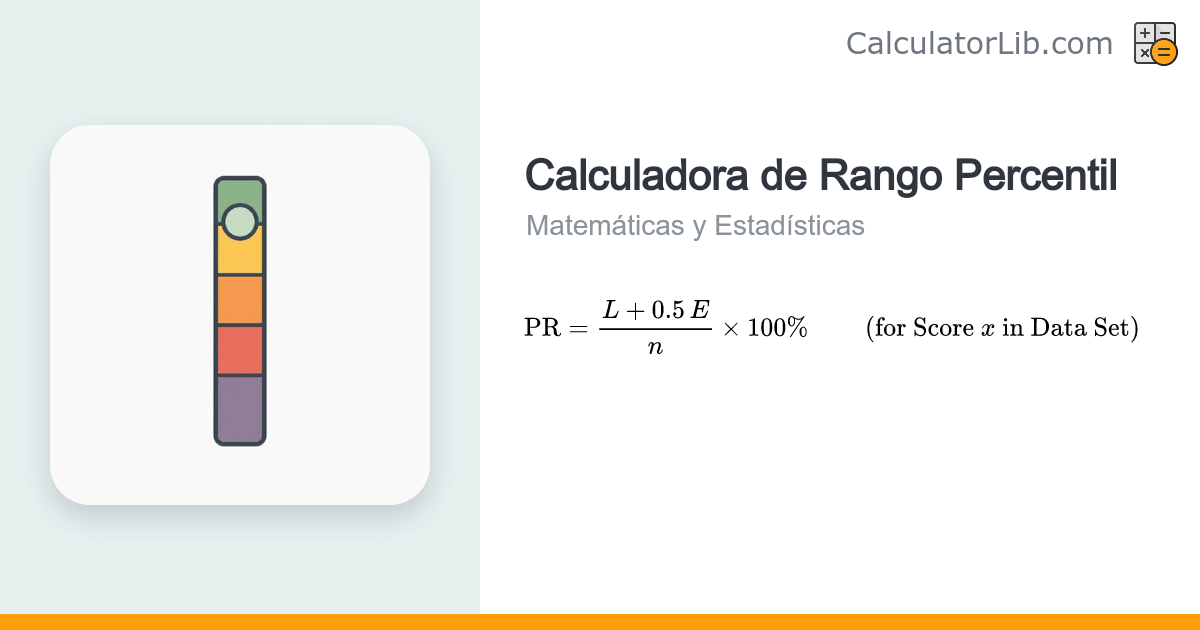 Calculadora de Rango Percentil — Percentil de una Puntuación ...