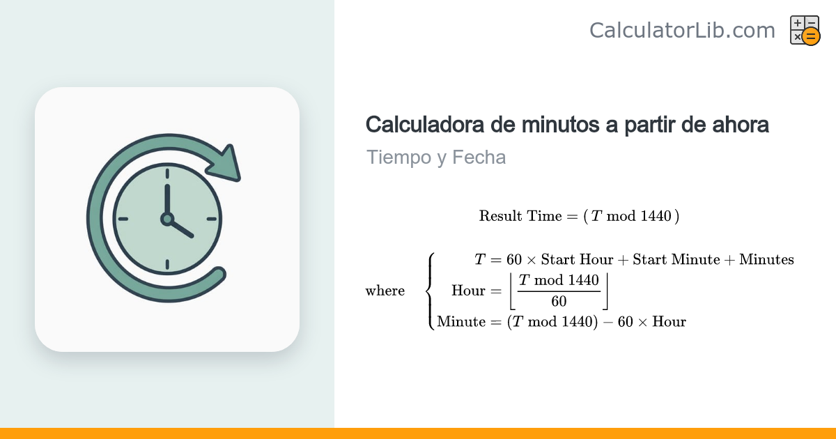 Calculadora de minutos a partir de ahora: suma minutos a una hora ...