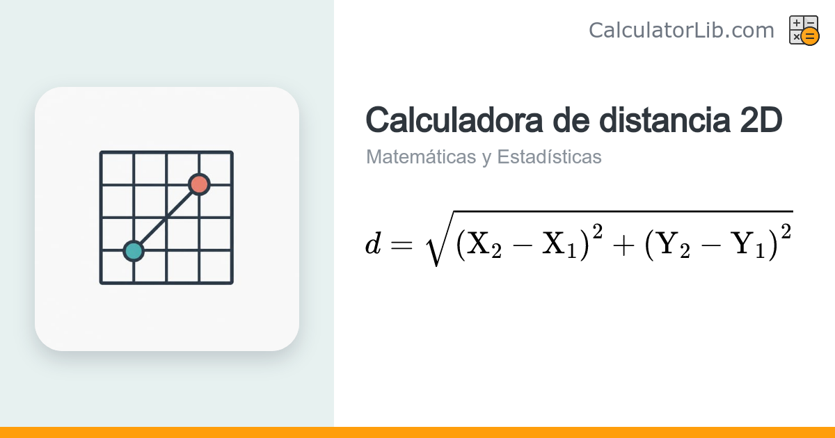 Calculadora de distancia 2D: distancia entre dos puntos - CalculatorLib