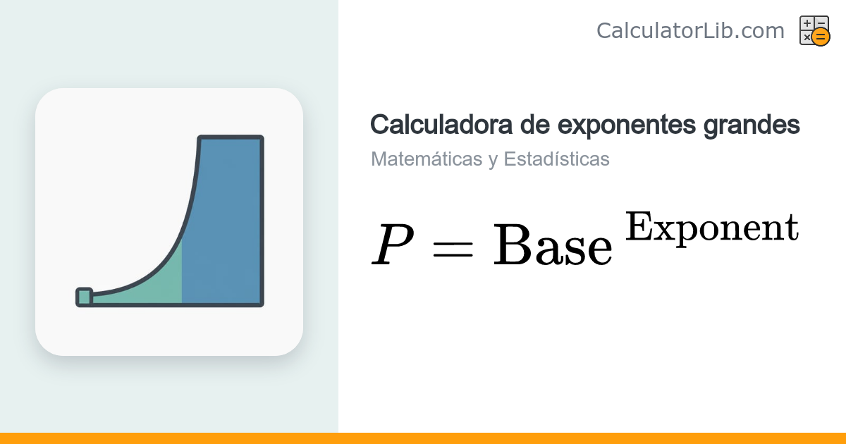 Calculadora de exponentes grandes — potencia base^exponente - CalculatorLib