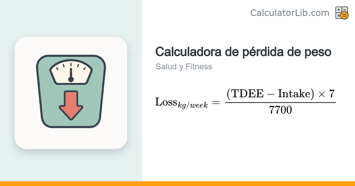 Calculadora de pérdida de peso: del déficit calórico a kg por semana ...